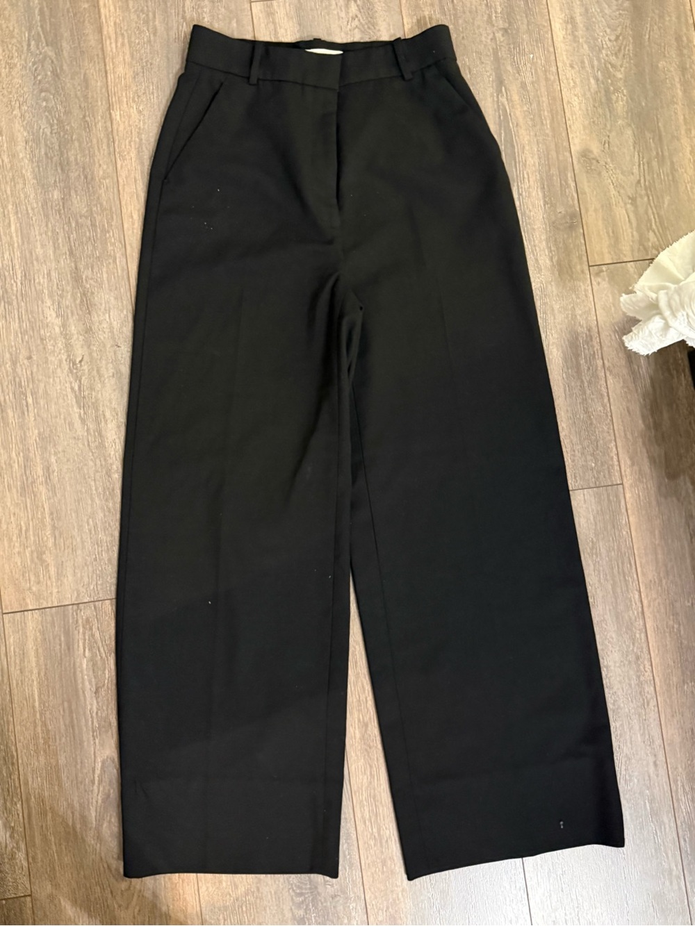 Zara Women Black Wide-Leg Dress Pants
